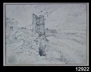 Hytter på en høy bredd, 1834