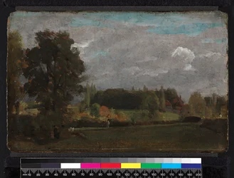 Østre Bergholt, 1808 (olje på kvernbrett)
