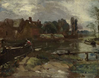 Flatford Mill fra slusen, ca. 1810