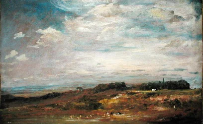 Hampstead Heath with Bathers (olje på lerret)