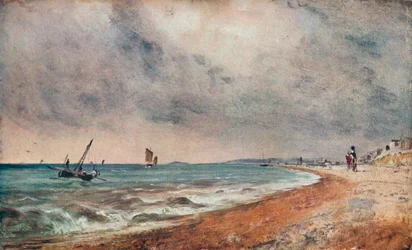 Hove Beach, med fiskebåter, c1824