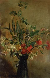 Studie av blomster i et hyacintglass, 1814