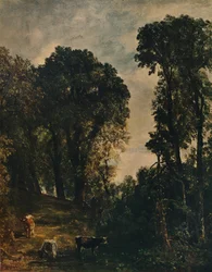 Trær nær Hampstead Church, 1829, c1915