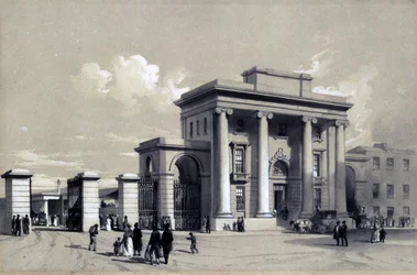Inngang til Birmingham Station, september 1838 (penn og blekk og vask på papir)