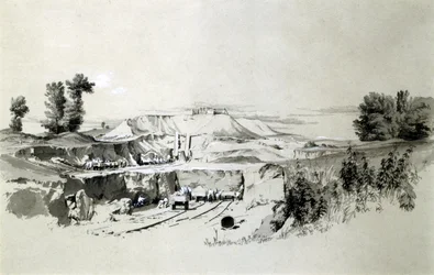 Linslade Tunnel, 23. juni 1837 (penn og blekk og vask på papir)