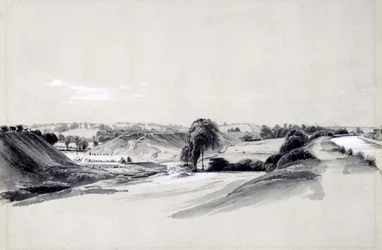Making and bankment, Bugbrooke, 10. juli 1837 (penn og blekk og vask på papir)
