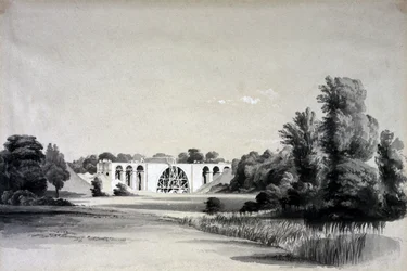 Sowe Viaduct, nær Binley, 2. juli 1837 (penn og blekk og vask på papir)