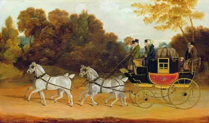«Wellington-diligensen» (The Newcastle-York-London Mail), ca. 1818 (olje på panel)