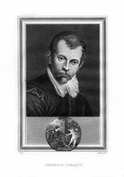 Annibale Carracci , italiensk barokkmaler, 1825.