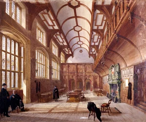 Interiør i Charterhouse, London, 1885