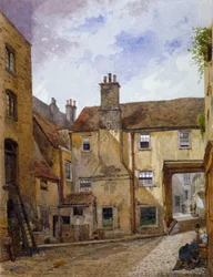 Queen's Head Yard, Borough High Street, Southwark, London, 1880