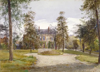 Utsikt over Stockwell Park House fra hagen, Lambeth, London, 1887