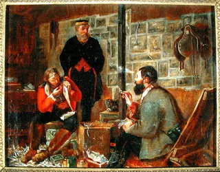 Study for a Welcome Arrival, ca. 1855-56 (olje på lerret)