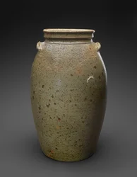 Churn, c. 1850-1883 (alkalisk glasert steintøy)