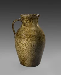 Pitcher, ca. 1850-1883 (alkalisk glasert steintøy)