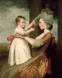 Et portrett av Elizabeth Mortlock (f.1756) og hennes sønn John Mortlock den yngre, 1779 (se 332898 for par)