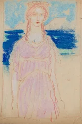Prinsesse av landet under bølgene (kritt)