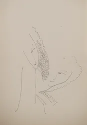 Uten tittel [To ansikter] (blyant)