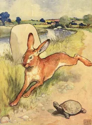 The Tortoise and the Hare fra puben "Aesop