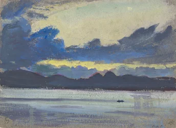 Sjølandskap, Guadeloupe, slutten av 1800-tallet - midten av 1900-tallet (akvarell, gouache, grafitt, papir)