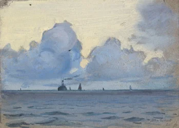 Sjølandskap, slutten av 1800-tallet - midten av 1900-tallet (akvarell, gouache, grafitt, papir)