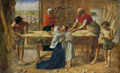 Kristus i sine foreldres hus, 1863