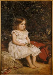 Portrett av Eveline Lees som barn, 1875