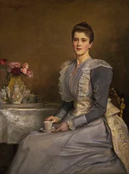 Portrett av fru Joseph Chamberlain (1864-1957)