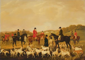 The Llanharan Hunt (olje på lerret)