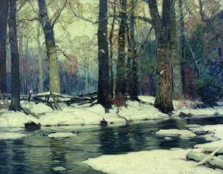Sylvan Stream (olje på lerret)