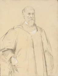 Dommer Wayland, studerer for et maleri ved Yale
