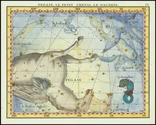 1776 - John Flamsteed - Pegasus, Den lille hesten, delfinen (Pegasus, Fiskene og Equuleus)