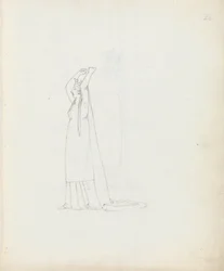 Fru Siddons som Constance, 1783 (penn, blekk og vask på papir)