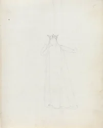 Fru Siddons som Constance, 1783 (penn, blekk og vask på papir)