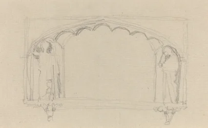 Skisse for et gotisk monument (Simcoe-monumentet?)