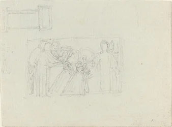 Studie for et monument til en prest [recto and verso]