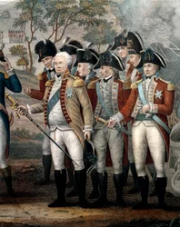 Britiske offiserer Tarleton, Cornwallis, Abercrombie, O