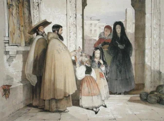 Mendicant Monks Receiving Alms, fra 