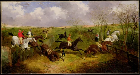 A Steeplechase (olje på lerret)