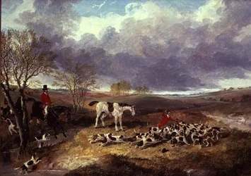 The Cambridgeshire Hunt: the Death (olje på lerret)