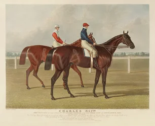 «Karl XII», vinneren av Great St. Leger Stakes i Doncaster, 1839, gravert av Charles Hunt (1803-77), utgitt av S. og J. Fuller, 1839