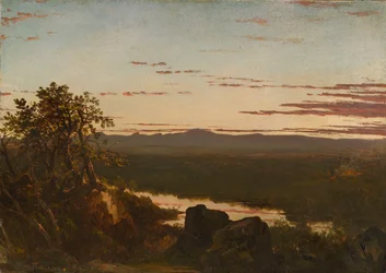 Solnedgang landskap