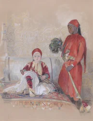 Iskander Bey og hans tjener, ca. 1848.