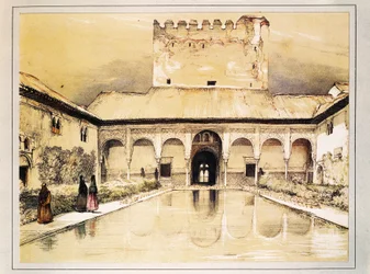 Alhambra of Granada, fargelitografi av John Frederick Lewis