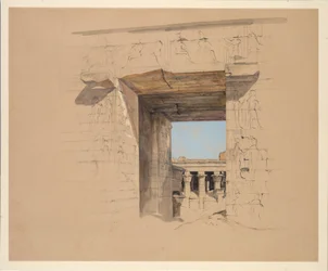 Edfu-tempelet: Pylonens dør