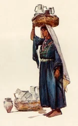 Syrisk bonde med melkekar, 1902.