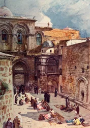 Forgården til Den hellige gravs kirke, 1902