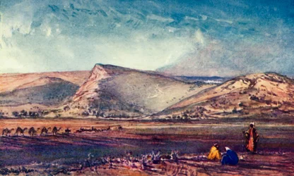 Åsene rundt Nasaret fra Esdraelon-sletten, 1902.
