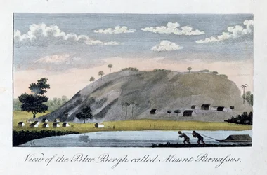 Utsikt over Blue Bergh kalt, Mount Parnassus, 1813