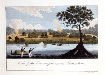 Utsikt over leiren i Jerusalem, 1813